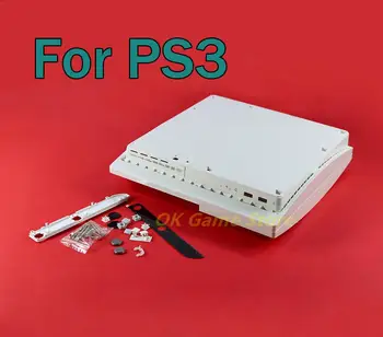 1 компл./лот Высококачественная Замена Для playstation 3 PS3 Slim Белый Черный Полный Корпус В виде Ракушки Чехол для PS3 Slim