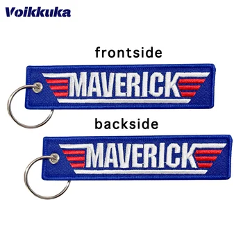 1 шт., 2 шт., 3 упаковки, Распродажа Top Gun Maverick, Вышивка с обеих сторон, Синий брелок для ключей, аксессуары для ключей для мотоциклов