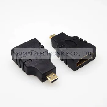10шт Позолоченный Адаптер Micro HDMI D Male to Mini HDMI A Female HDMI Jack