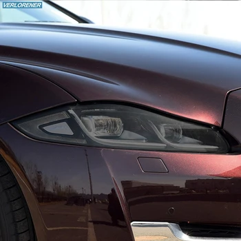 2 Шт Защитная Пленка Для Автомобильных Фар С Дымчато-Черным Оттенком, Виниловая Прозрачная Наклейка TPU Для Jaguar XJ X351 2010-2019 XJR XJL