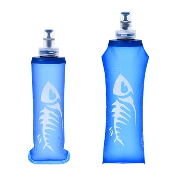2023 Новая силиконовая Спортивная бутылка для воды Складная Складная гибкая складная 500 мл 250 мл Герметичная Складная Питьевая вода