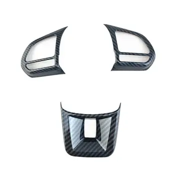 3 шт./компл. Наклейка на кнопку рулевого колеса автомобиля ABS, украшение интерьера для MG5 MG6 MG HS ZS, автомобильный стайлинг из углеродного волокна
