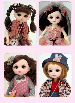 30-сантиметровые куклы с подвижными суставами, игрушки BJD Girl dolls SD dolls, продажа пластиковых кукол с платьем, париками