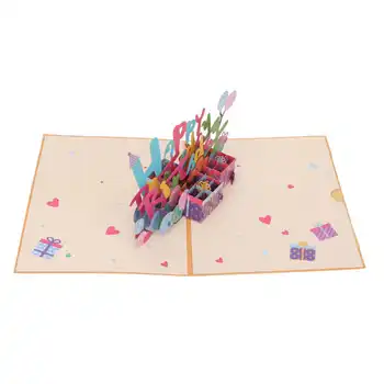 3D Поздравительная открытка на день рождения Трехмерные поздравительные открытки ручной работы для взрослых и детей с биркой-конвертом Поздравительная открытка новая