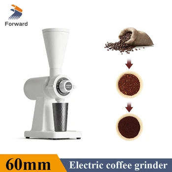 60-миллиметровая плоская кофемолка, портативная электрическая кофемолка для коммерческого или домашнего использования для ручной варки итальянского