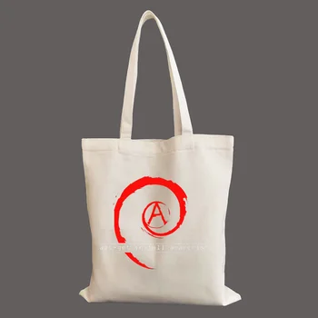 Apt get Install Anarchism Linux Debian Mutiny Audio, Сумка для покупок, сумка через плечо, Холщовые сумки, сумка большой емкости