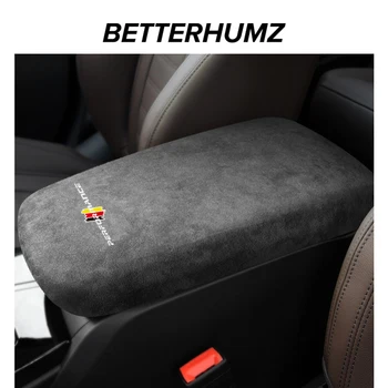 BETTERHUMZ Алькантара Для BMW X3 G01 X4 G02 2018-2021 Автомобильный Подлокотник Коробка Панель Для Хранения M Performance Крышка Наклейка Автоаксессуары