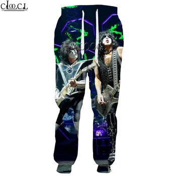 CLOOCL Новейший рок-певец KISS Band с 3D принтом, мужские и женские модные спортивные штаны в стиле харадзюку, прямые брюки, прямая поставка