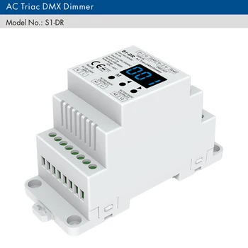 DMX512 Светодиодный Диммер Переменного Тока 220 В 230 В 110 В 2-Канальный Симисторный DMX Контроллер С Регулируемой Яркостью Затемняющая Рейка Лампы Симисторный Диммер S1-DR