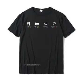 Eat Sleep Code Repeat - футболка Nerd Coding Design Edition, мужские футболки Rife, топы Camisa, рубашки с хлопковым принтом