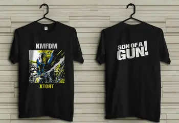KMFDM XTORT НОВАЯ ЧЕРНАЯ футболка С принтом, Мужская футболка из чистого Хлопка, мужская брендовая футболка, мужская летняя хлопковая футболка