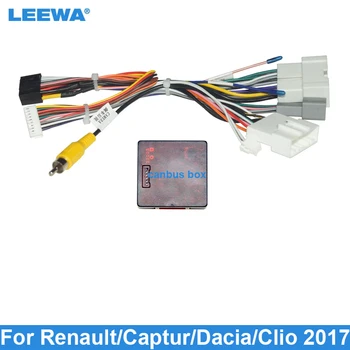 LEEWA Car Audio DVD Android 16PIN Адаптер кабеля питания для Renault Captur Dacia Жгут проводов питания