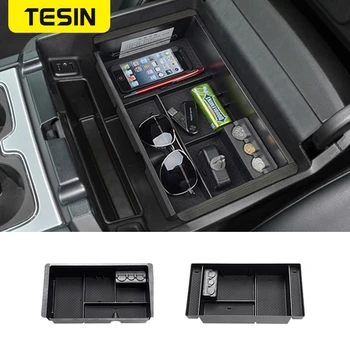 TESIN для Chevy Silverado 2012-2018 Подлокотник Центральной консоли автомобиля, Органайзер для хранения коробки для Chevy Silverado 2019+