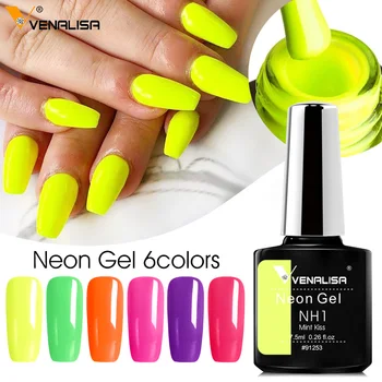 VENALISA Summer Neon Color Beauty Гель-лак Для Ногтей Яркий Салонный Лак Для ногтей Soak off UV LED Флуоресцентный Гель-Лак Для ногтей