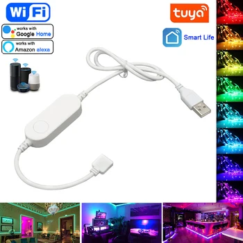 Wi-Fi Контроллер Tuya Smart Life для светодиодной ленты RGB 5050 RGB2835, Работы с Alexa, Google Home