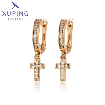 Xuping Ювелирные изделия Новое поступление Модные Серьги золотого цвета в форме креста для женщин Подарок A00856554
