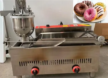 Автоматическая электрическая газовая машина для приготовления пончиков с одним корпусом Коммерческая Электрическая Машина Для Приготовления пончиков, фритюрница для пончиков, круговая Машина для приготовления пончиков