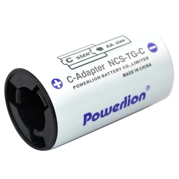 Адаптеры для аккумуляторов Powerlion размера C, Чехол для преобразователя Батарейной прокладки размера AA в C Для использования с батарейными элементами типа AA - 4 упаковки