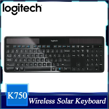 Беспроводная клавиатура Logitech K750 Клавиатура с питанием от солнечной энергии Bluetooth 2,4 ГГц для компьютера, бизнеса, домашнего офиса, новый оригинал