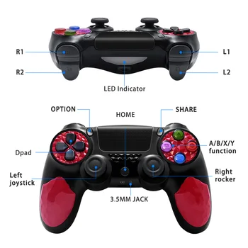 Беспроводной геймпад Bluetooth Detroit в горячей продаже Подходит для контроллера Ps4, игровое управление с двойной вибрацией Подходит для Sony
