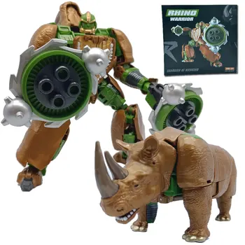 В наличии НОВАЯ Трансформация Beast Wars RW-01 RW01 Rhinox Rhino Warrior Оверсайз 22 СМ KO Фигурка Героя Коллекция Игрушек Подарок