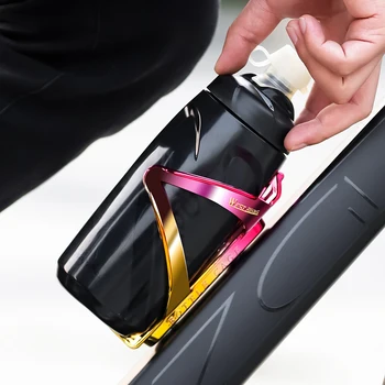 Велосипедная Градиентная красочная клетка для бутылок, держатель для стакана воды для горного велосипеда, Переносная подставка для чайника для дорожного велосипеда, уличное велосипедное снаряжение