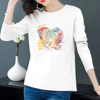 Весна, Другого нет, Обычная футболка с круглым вырезом, Унисекс, Хлопковый пуловер с длинными рукавами, женское Сердце