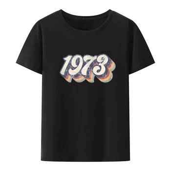 Винтажная Футболка 1973 Pro Roe Camiseta Hombre С Рисунком Мужская Одежда Креативная Одежда Y2k Camisetas Свободная Дышащая Удобная