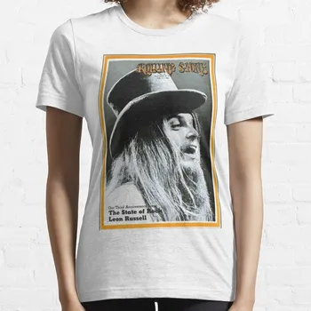 Винтажный чехол для футболки Leon Russell Rolling Stone, винтажный топ для женщин