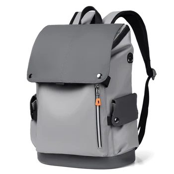 Высококачественный мужской рюкзак для ноутбука из искусственной кожи, большой компьютерный рюкзак для бизнеса, городской мужской рюкзак с USB-зарядкой