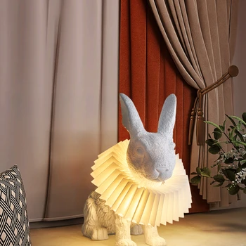 Детская комната Прикроватное украшение спальни Креативный милый кролик Настольная лампа Nordic Lamps
