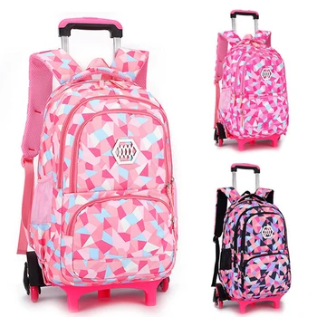 детский дорожный багаж, Школьные сумки на колесиках, сумка-тележка, Рюкзак На колесах, Школьные рюкзаки на колесиках для девочек, сумки на колесиках для девочек, мешок