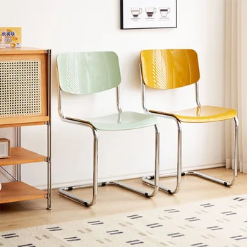 Дизайнерские обеденные стулья с металлическими ножками, современный скандинавский пластиковый стул для ресторана, минималистичная мебель для гостиной, спальни, кухни Cadeira
