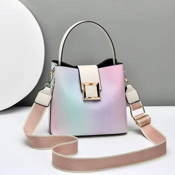 Женская сумка 2023 года, новая женская высококачественная сумка градиентного цвета через плечо