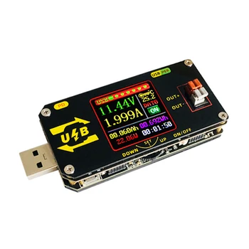 Измеритель напряжения USB-тестер для зарядки Высокой точности с числовым программным управлением Напряжение питания с понижением напряжения Вольтметр и амперметр