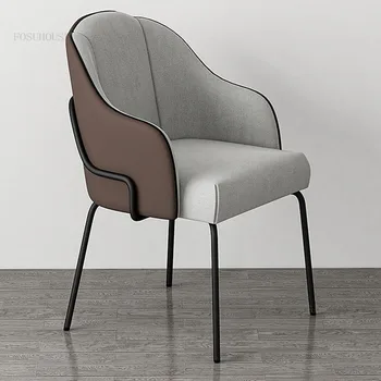 Итальянские легкие Роскошные обеденные стулья, Домашний стильный обеденный стул, Современная мебель для столовой, кресло со спинкой, кресло для переговоров в отеле