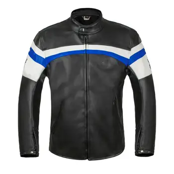 Кожаная куртка для мотогонок, мужская одежда для езды на велосипеде, куртка для мотокросса из искусственной кожи с протекторами