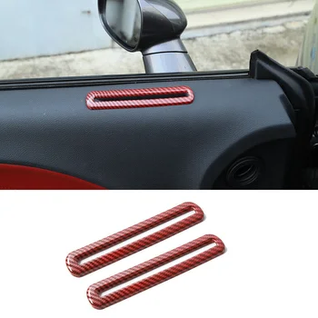 Красная Накладка вентиляционного отверстия кондиционера двери из углеродного волокна для Dodge Challenger 2015+