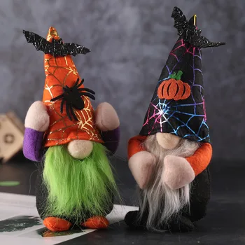 Кукла безликого старика на Хэллоуин, детские игрушки, Тыква, кукла в шляпе ведьмы-паука, настольные украшения, декор для вечеринки в честь Хэллоуина, детская услуга