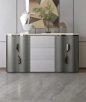 Легкий роскошный шкаф для крыльца из каменной плиты, современная простая гостиная, Итальянский минималистский шкаф для хранения, ресторанный буфет, шкаф