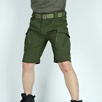 Летние мужские шорты-карго, быстросохнущие тактические короткие брюки, шорты с несколькими карманами, мужские брюки до колена для охоты и рыбалки на открытом воздухе