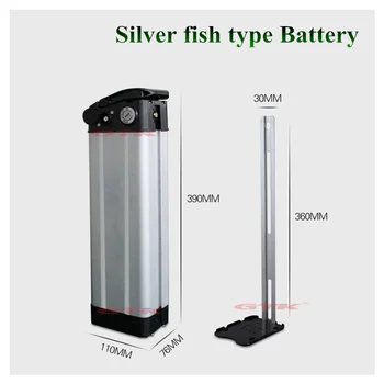Литий-ионный аккумулятор GTK Silver fish 24v 10Ah 12Ah для электровелосипеда 300w 250w X-Treme XB + зарядное устройство 29.4v 2A