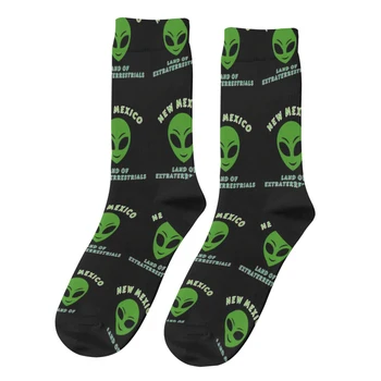 Мексика, Страна инопланетян, счастливые мужские носки, Винтажные повседневные носки Alien Harajuku, подарочный рисунок