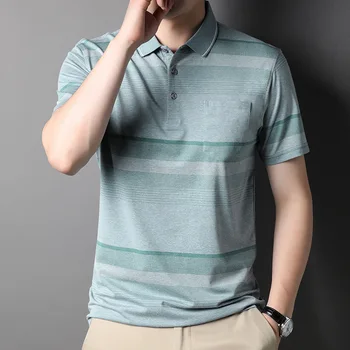 Модная брендовая рубашка-поло для мужчин, летняя футболка с коротким рукавом, Homme, свободная повседневная мужская Корейская одежда, рубашка-поло 2022