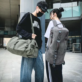 Модный холщовый рюкзак, дорожный рюкзак большой емкости, мужской спортивный рюкзак на открытом воздухе, модный холщовый студенческий школьный рюкзак