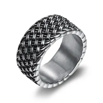 Мужское обручальное кольцо из нержавеющей стали с кельтским узлом, плетеное Размер кольца 7-15