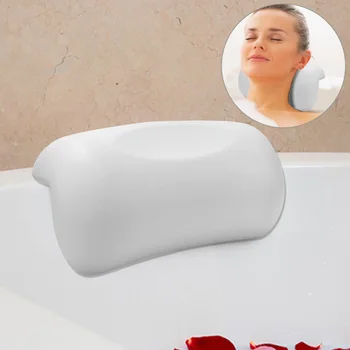 Мягкий подголовник для ванны, аксессуары для ванной комнаты С присосками, удобная нескользящая водонепроницаемая, легко моющаяся подушка для гидромассажной ванны