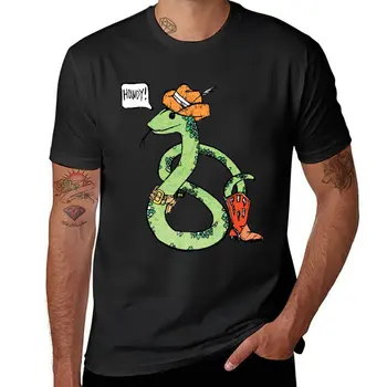 Новая змеиная ковбойская футболка, футболка оверсайз, однотонная футболка, великолепная футболка, футболки для мужчин, хлопок