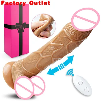 Огромный фаллоимитатор-вибратор для женщины, Точка G, вагина, Анус, Мастурбатор, женский реалистичный искусственный пенис, секс-игрушки с дистанционным управлением для взрослых мужчин, Секс-шоп