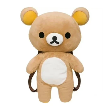 Плюшевая сумка-рюкзак Rilakkuma аниме Медведь Боби Каваи, милые сумки для женщин, девочек, детей, рюкзак
